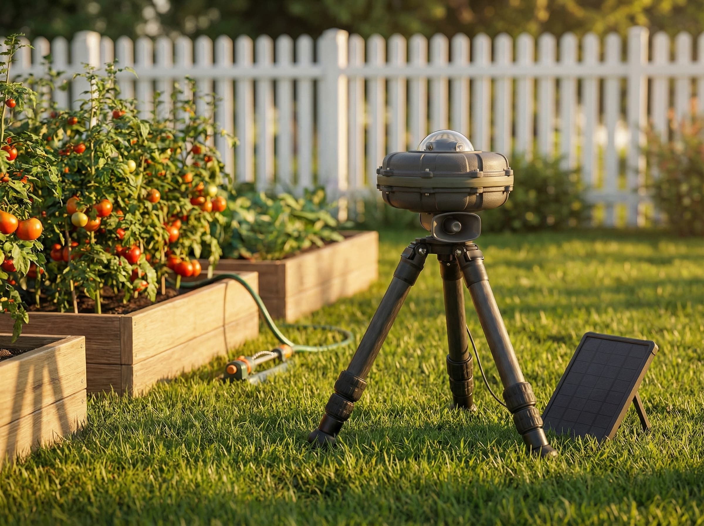 Yard Karen deployed in a backyard